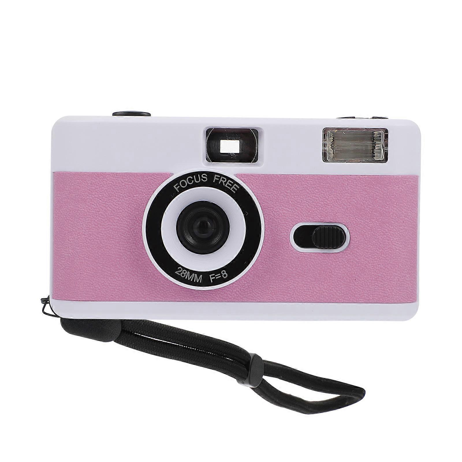 Reusable Film Camera With Built-In Flash For Outdoor Activities 35mm Film Compatible White Color 1Pc