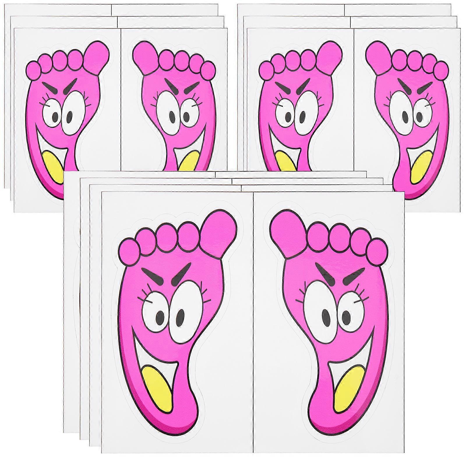 Waterproof Footprint Stickers 10 Pairs Interesting Style Floor Decals For Children Indoor Environments 16X14.2X0.1CM