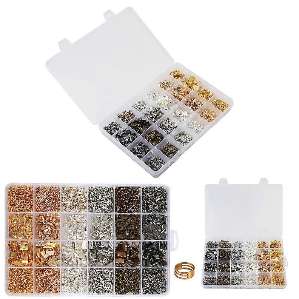 Metal Jewelry Making Kit with Assorted Color Findings for Crafting Supplies and Accessories Suite
