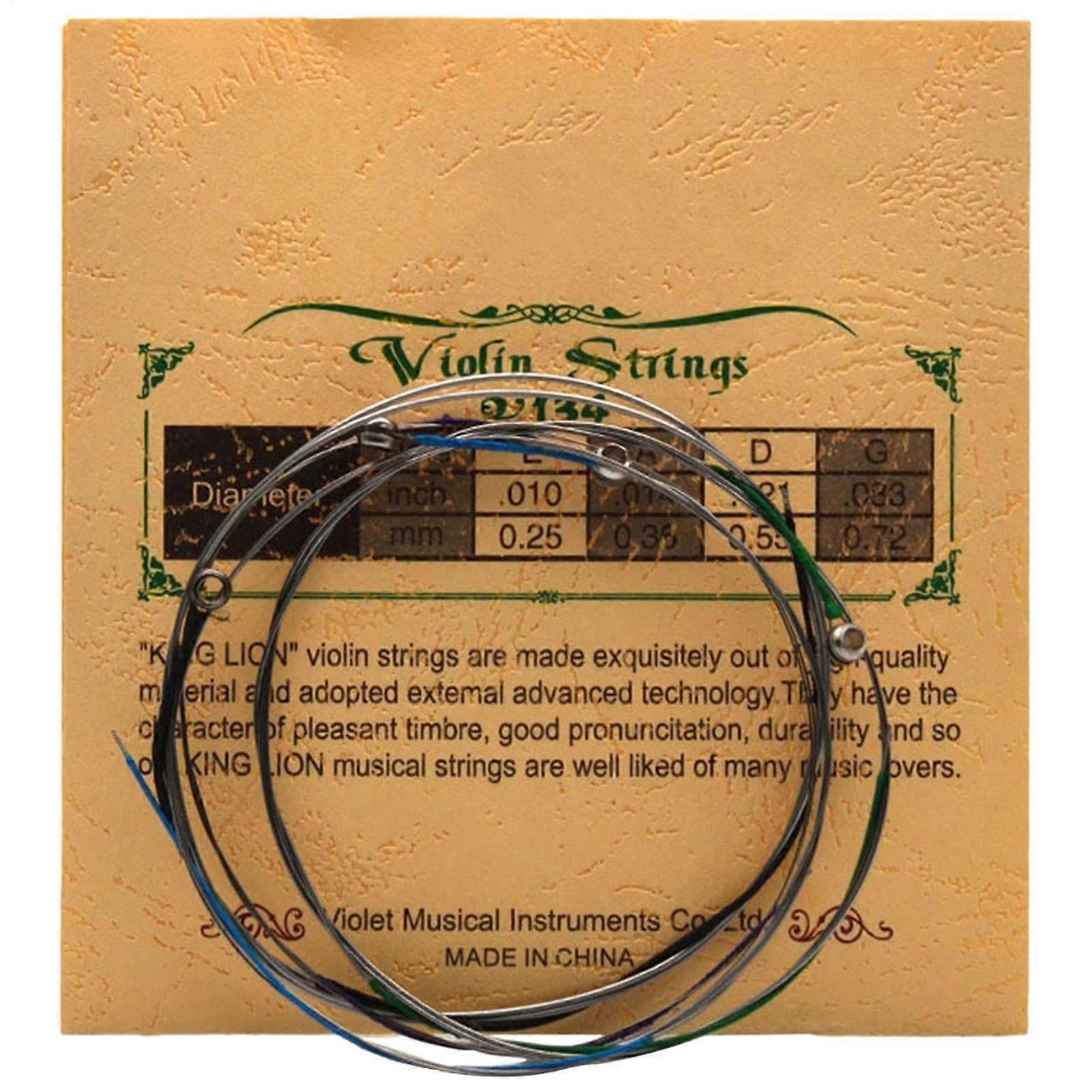 Replacement Violin Strings, Set for Violin  Sound Rich Strings with Solid Steel Core