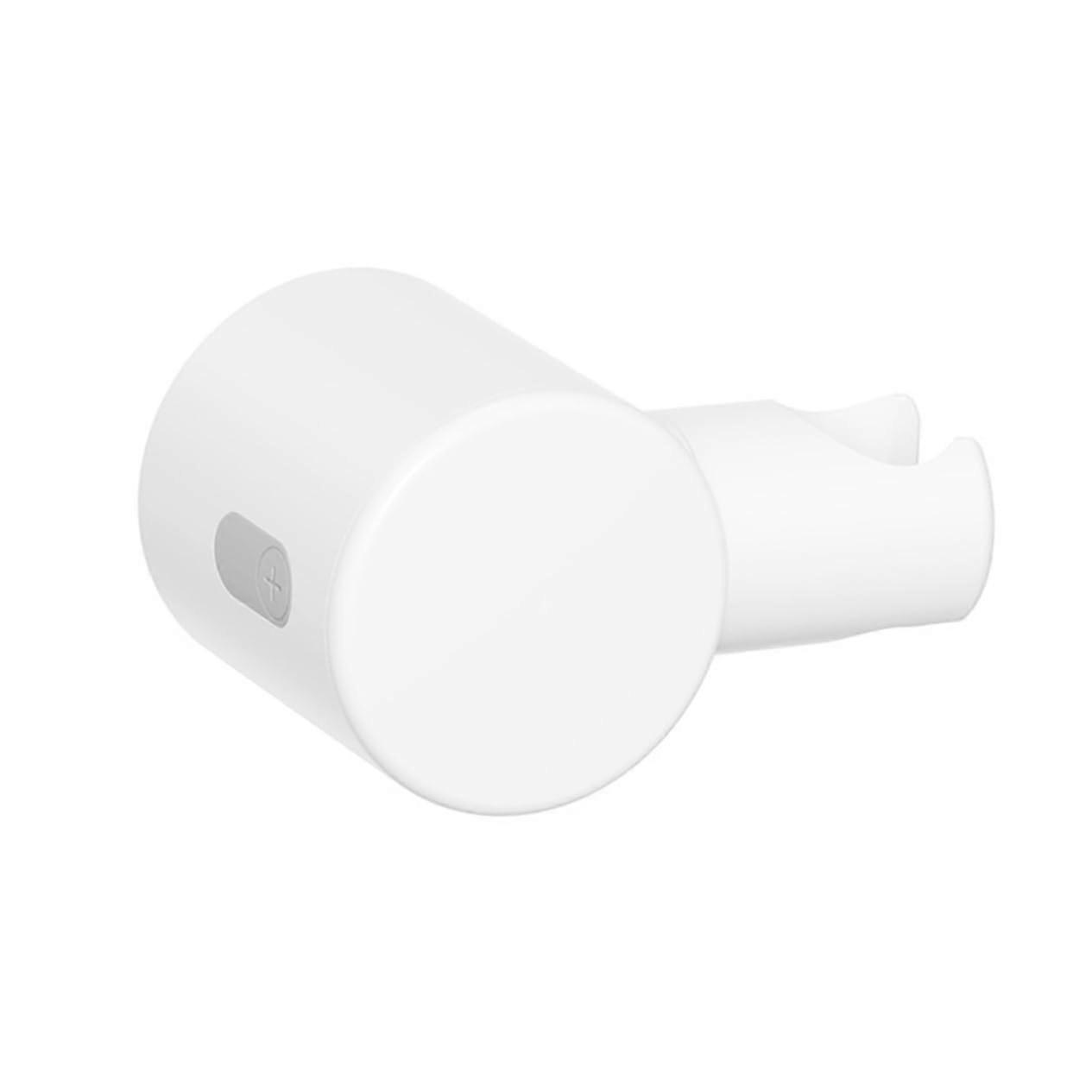 Shower Head Holder Adjustable Wall Mount for Bathroom with Drill Installation White