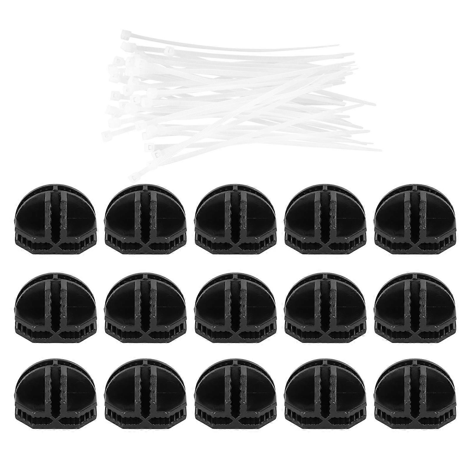 Wire Cube Connectors for Home Use 40pcs White Plastic Closet Connectors with Cable Ties 40pcs