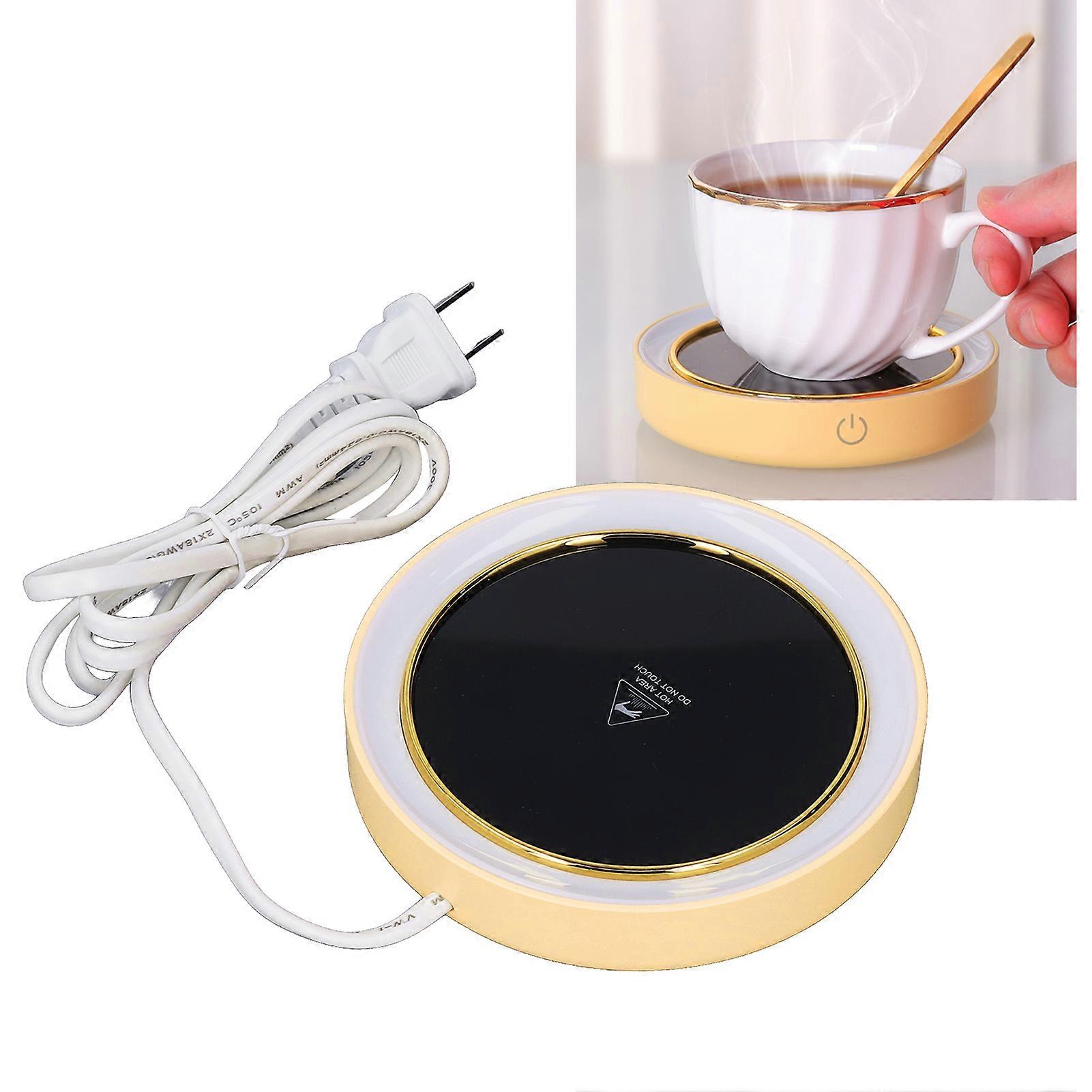 Electric Cup Warmer Constant Temperature 2 Modes LED Light Desk Cup Warmer for Office Cafe Home  AC ‑