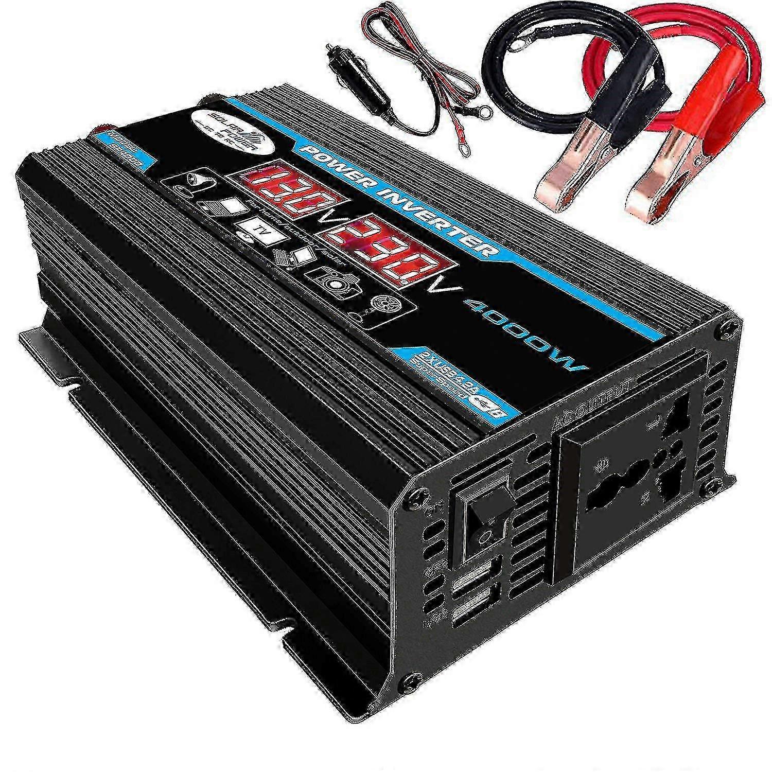 Pure Sine Wave Inverter 12V to 220V 4000W Peak Power High Frequency for Car RV