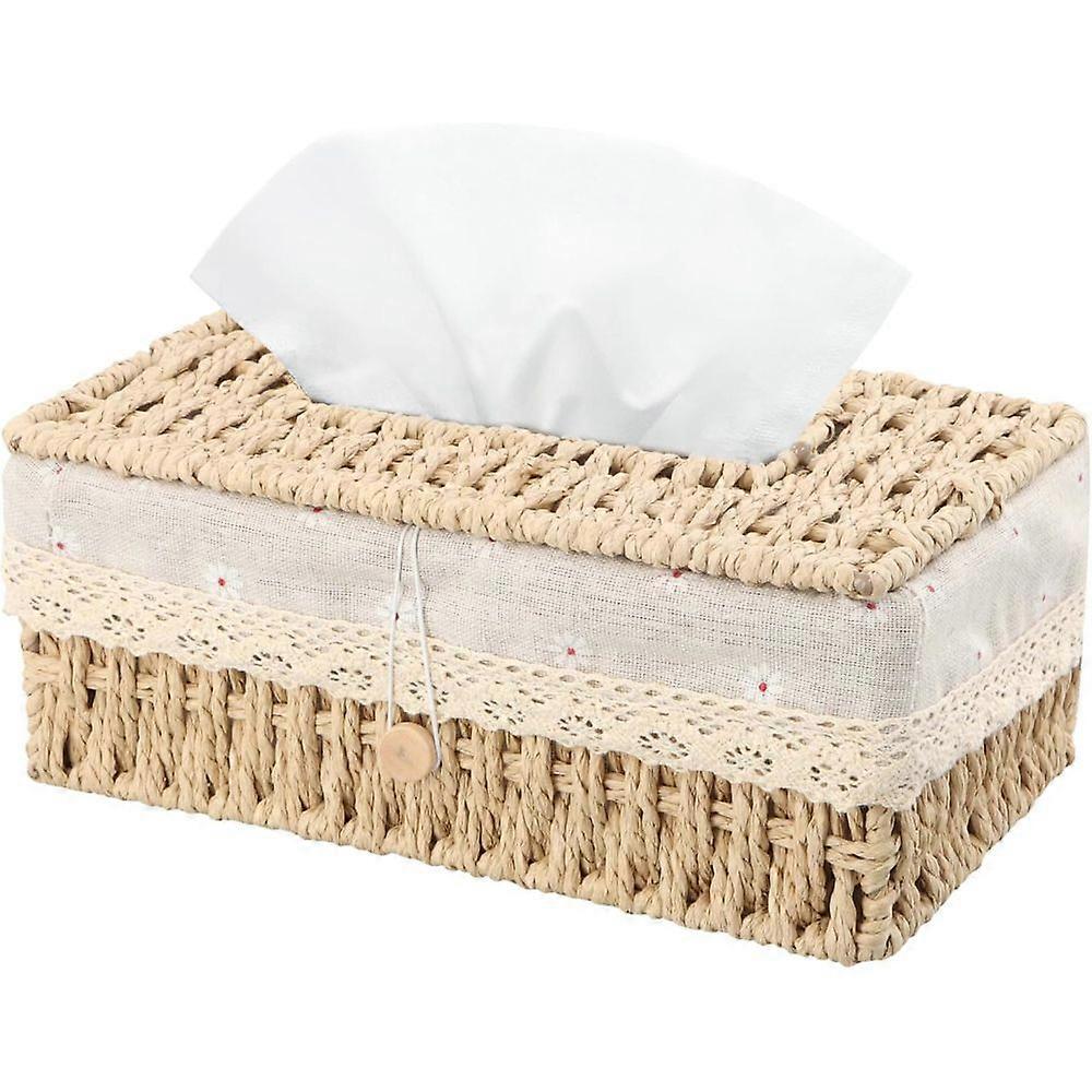 1 Nordic style bamboo handmade tissue box Suitable for tissue dispensers in homes, hotels, offices and cars