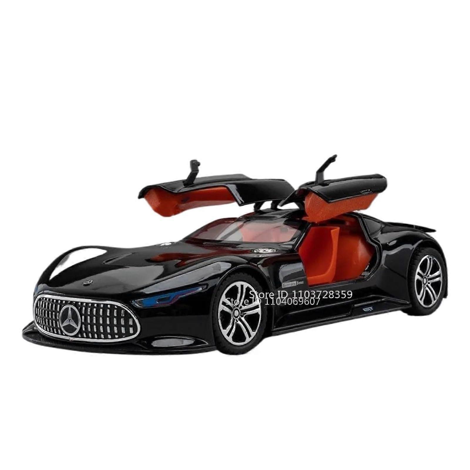 Vision GT F1 Safety Car Model 1:24 Scale Diecast Alloy with Sound and Light Features, Vision Bright Black