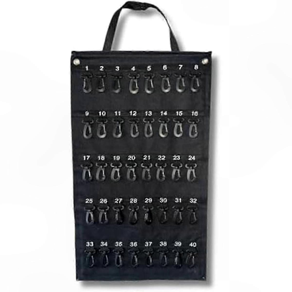 Portable Key Organizer with 40-Key Capacity, Weatherproof Roll-Up Storage, Secure Hook for Easy Access and Transport