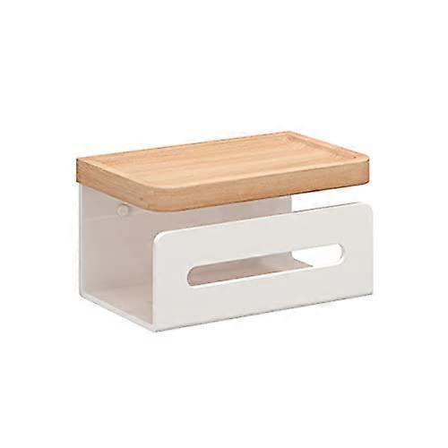 Toilet Paper Holder Wall Mount with Shelf Self-Adhesive Wood Design for Bathroom Space-Saving Kitchen Organizer