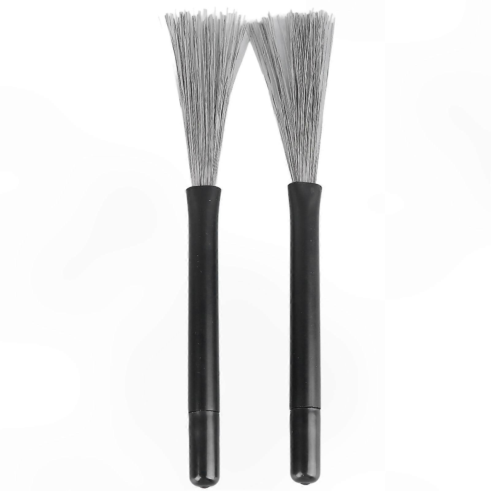 Telescopic Wire Drum Brushes - 2 Pack Portable Percussion Accessories for Drums