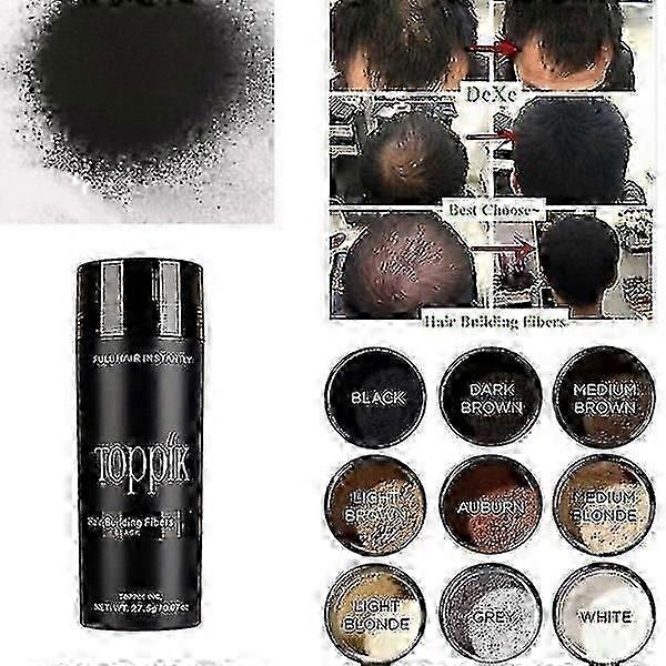 נשירת שיער אבקת סיבים לבניית אבקת עיבוי שיער קרטין סיבי שיער פאה סיבים מאריכים סיבים טיפוח השיער לנשים גברים 9 צבעים