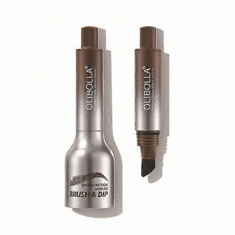 Liquid Eyebrow Brush, Brow-Fection Angled Brush & Dip-Chocolate, Long Lasting Waterproof Brow Pen, Smudge Proof Eyebrow Pencils, Creates Natural Looki