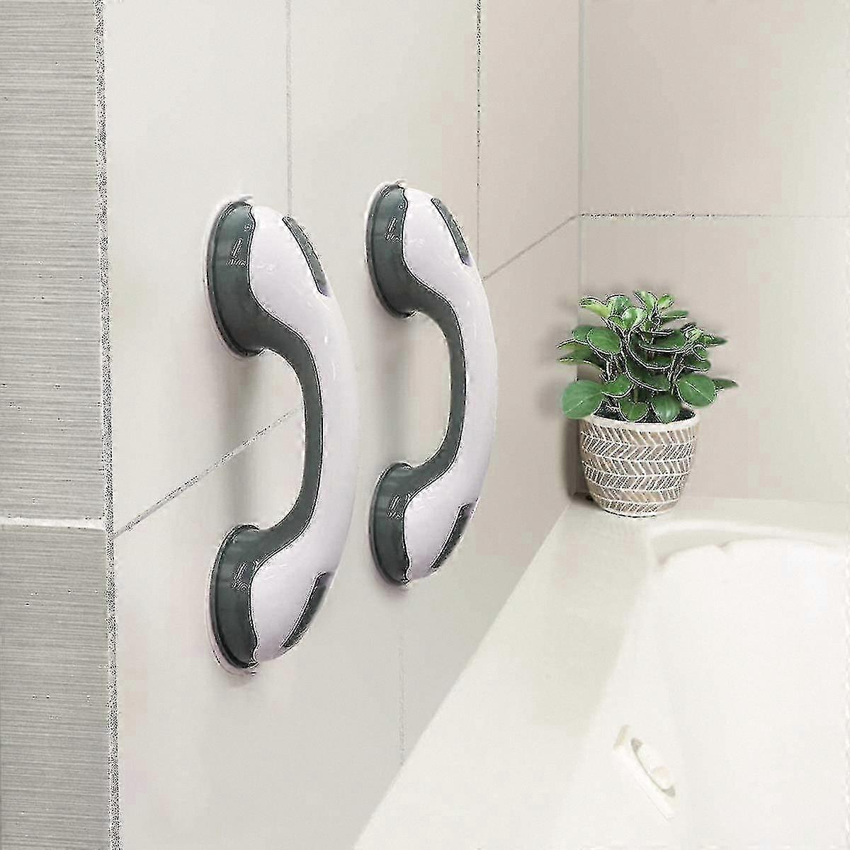 Bathroom Safety Handle with Dual Locking Suction Cups, 12-Position Grab Bar for Shower, Secure Grip Support for Seniors