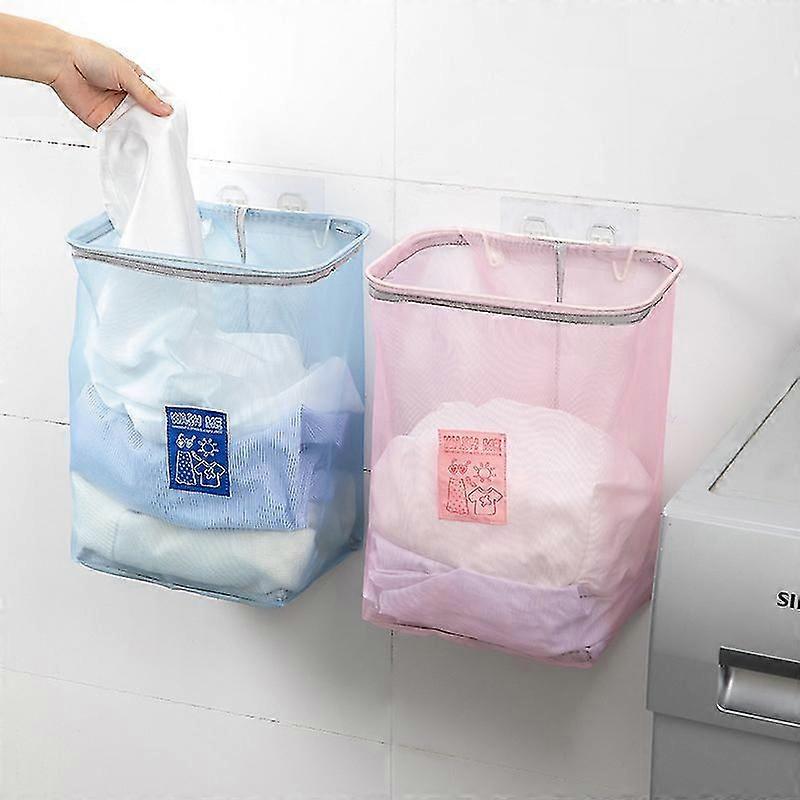 Wall-Mounted Foldable Laundry Bag with Water-Resistant Design for Easy Storage and Portability