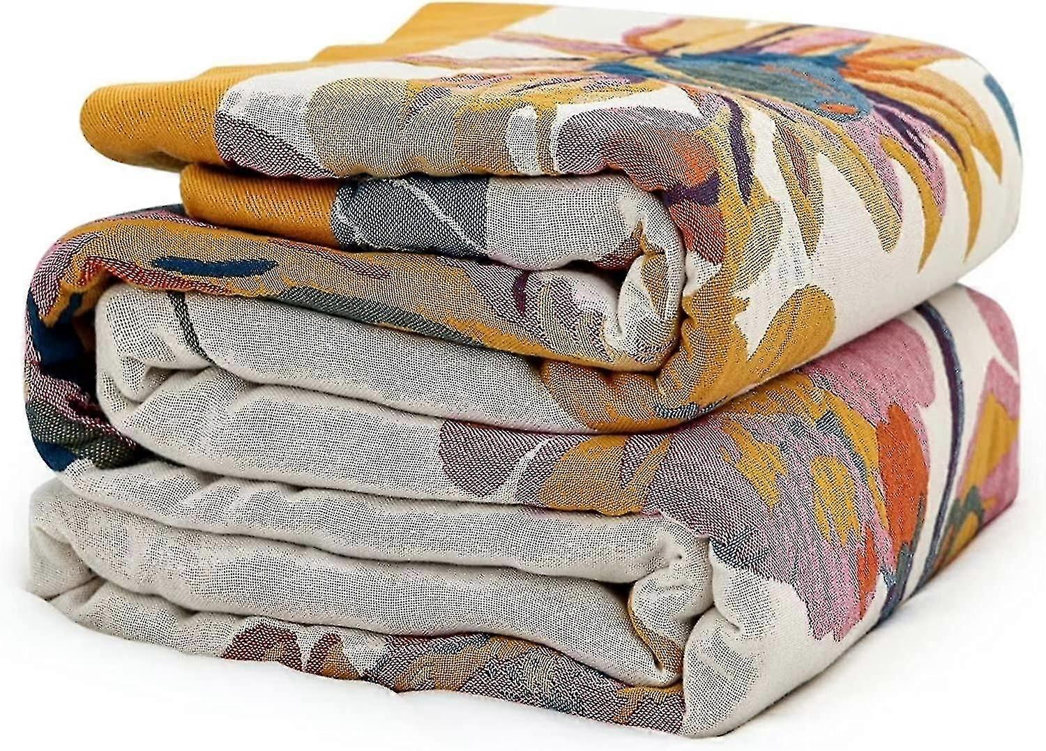 Couverture en coton Couvre-lit Boho Couverture double face Linge de lit Canapé Housse Sheet150 x 200 cm