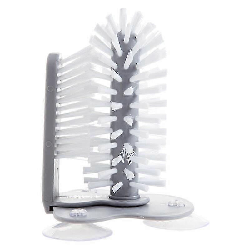 Glass Brush,Double Sided Bottle Brush with Powerful Suction Base for Bar Kitchen Sink Home Tools