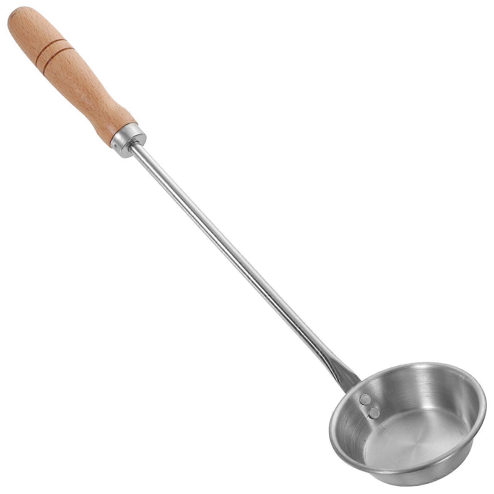 Stainless Steel Non Stick Frying Spoon – Lightweight Kitchen Tool with Long Handle for Safe Cooking, Perfect for Pancakes, Snacks, Home Chefs &