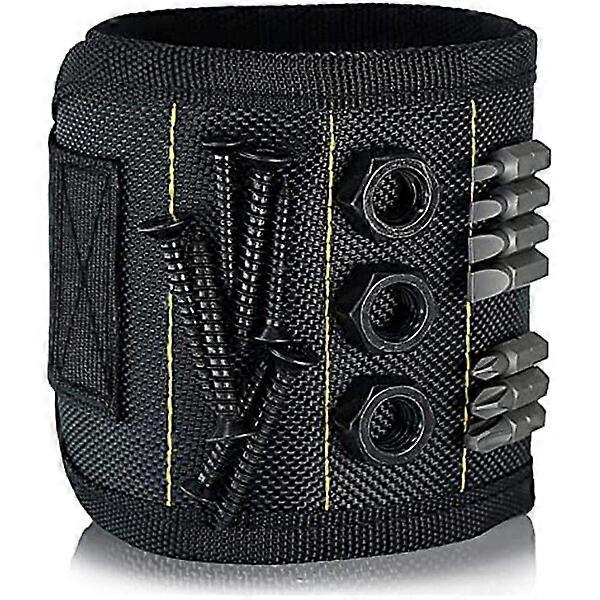 Magnetic wristband, can store screws, nails and drill bits, making work easy and convenient