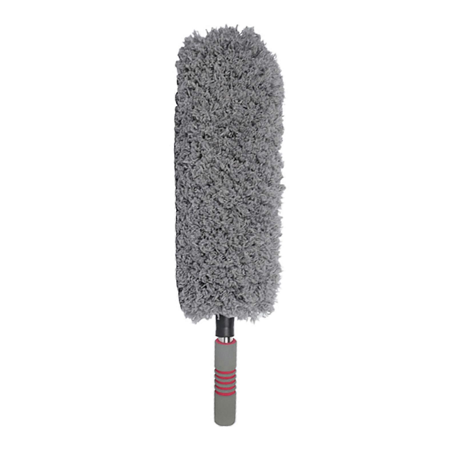 Ergonomic Washable Vehicle Duster With Flexible Fibers Anti Attraction Technology Easy Storage Ideal For Frequent Users  Gray