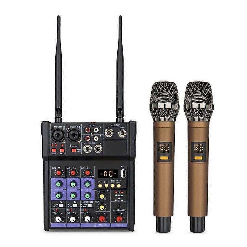 G4-M1 4-way Mixer with Wireless Microphone Effect Device 4-way