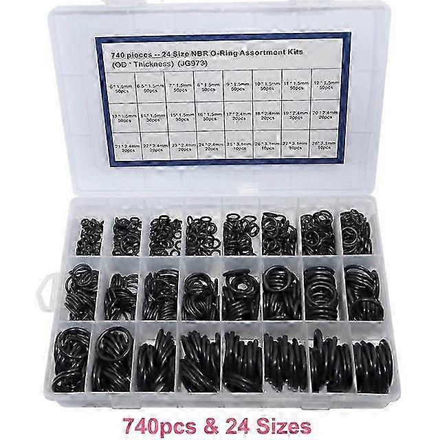 1200PCS NBR O Ring Seal Ring Kit Rubber Thickness 1/1.5mm Nitrile R...