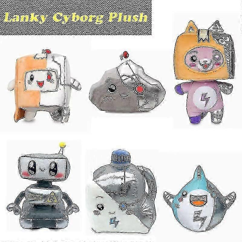 Lankybox Boxy + Foxy + Rocky Plush Soft Stuffed Toy Kid Game Figure Plushie Doll