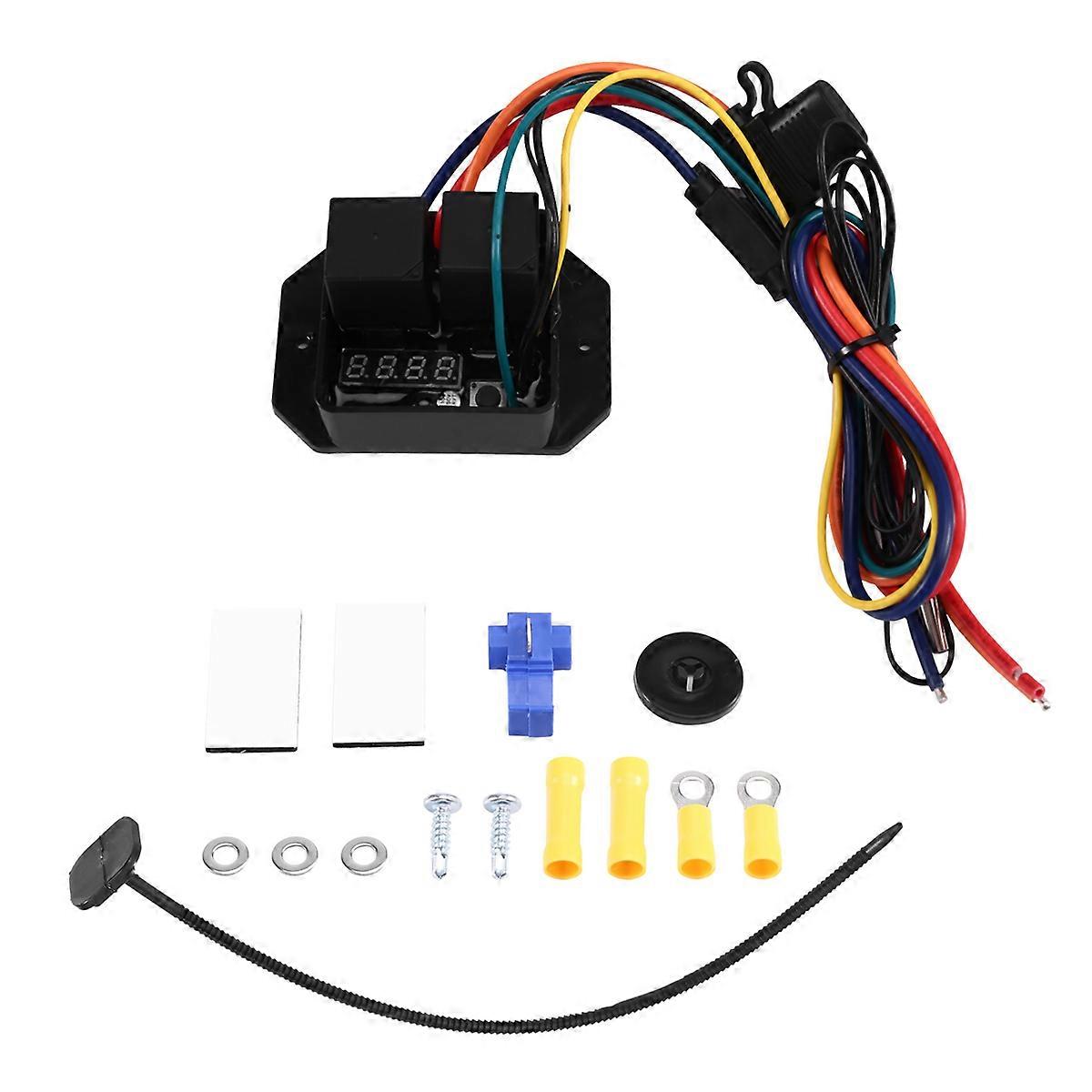 Adjustable Temperature Range Digital Electric Thermatic Fan Kit