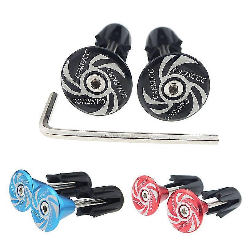 Bicycle handlebar plugs, aluminum-plastic combination, suitable for various handlebars