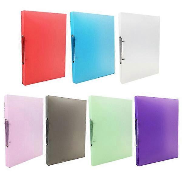 A4 Ring Binder Colored Transparent Loose Leaf Paper File Folder Storage Accessories