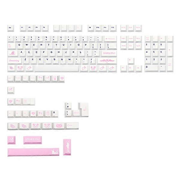 137 Keys/Set Dreamy Girl Theme PBT Dye Sub Keycap For Mx Switch Mechanical Keyboard Keycap Cherry Profile