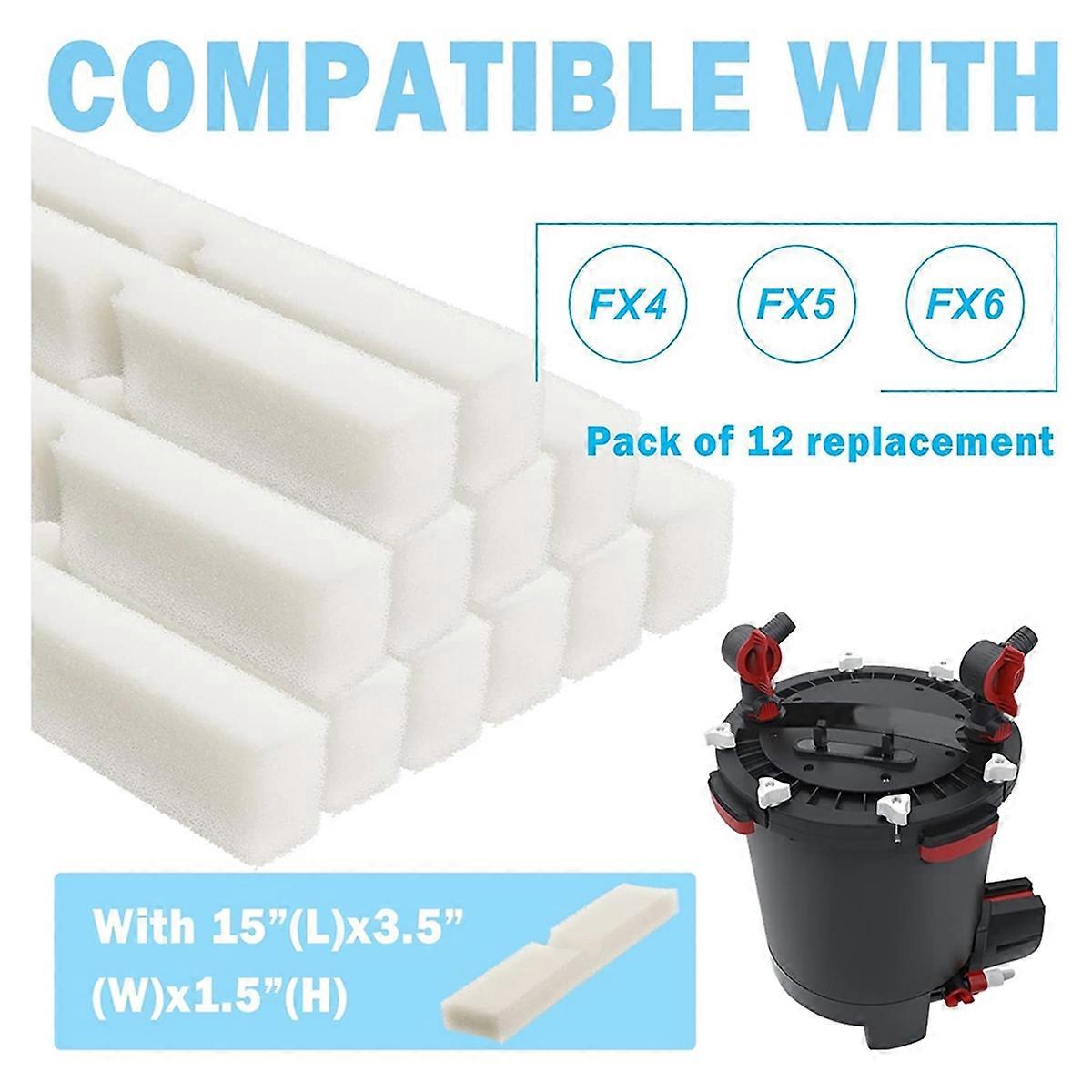 Fx4 Foam Filter Pads Replacement for FX5 / FX6 Canister Filter, Aquarium Bio Sponge Foam Filter Pads