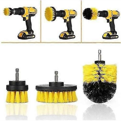 cleaning brush set for power drill bathroom 3 pack
