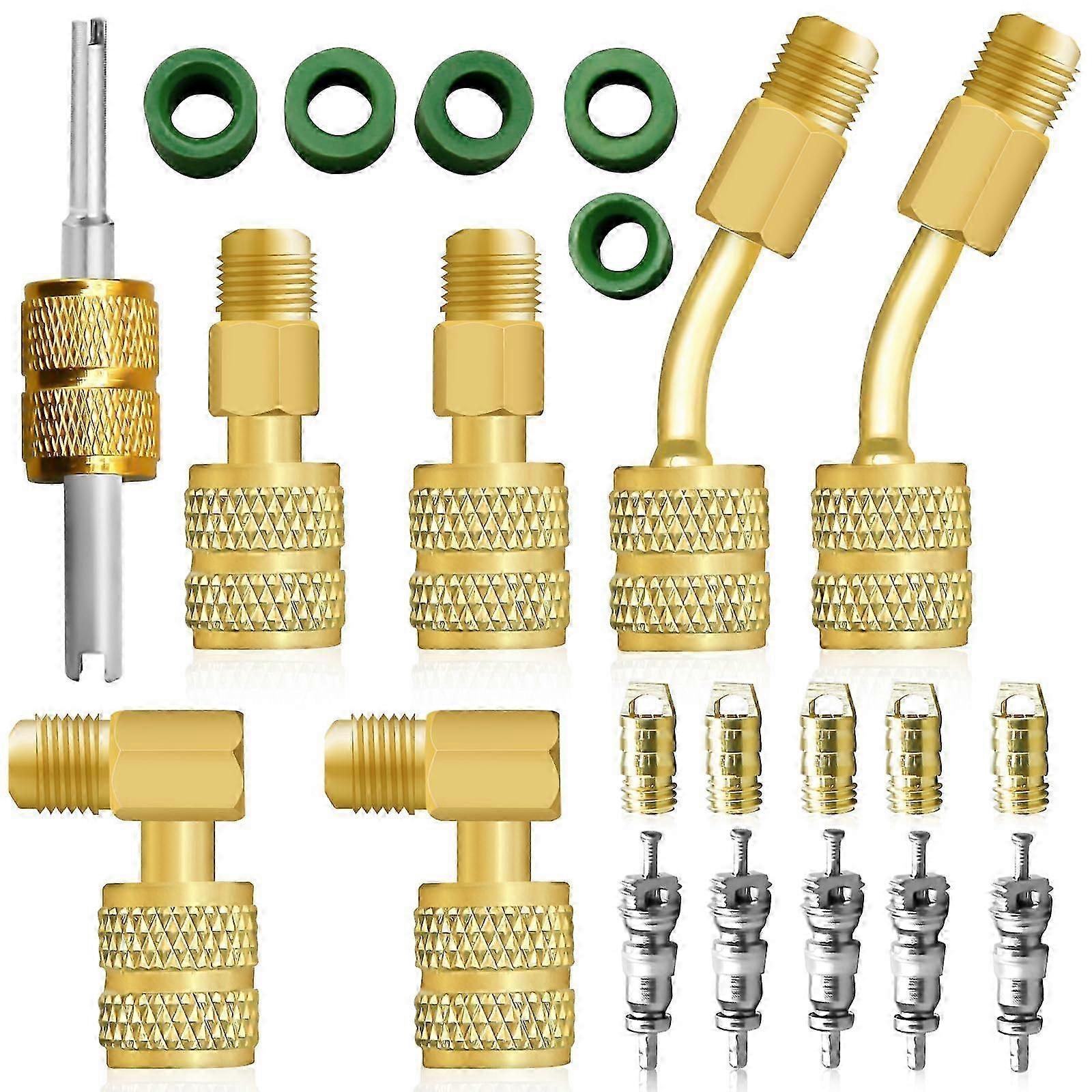 2025 R410A Adapter Kit, Split Adapter 5/16 to 1/4 Coupling, R410A Refrigerant Hose Adapter Connector