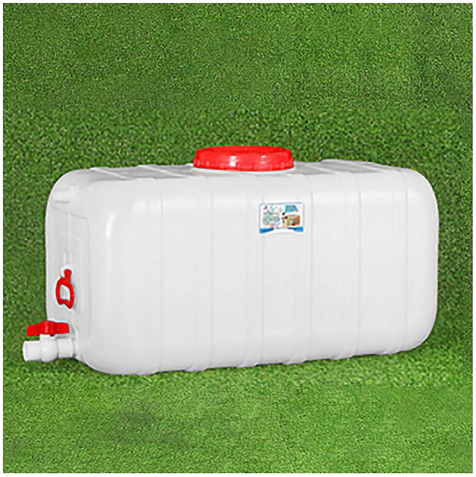 Water Tank Portable Water Container, Food Grade Plastic, Large Horizontal Rectangular, With Lid, Camping 30 L (45 L)