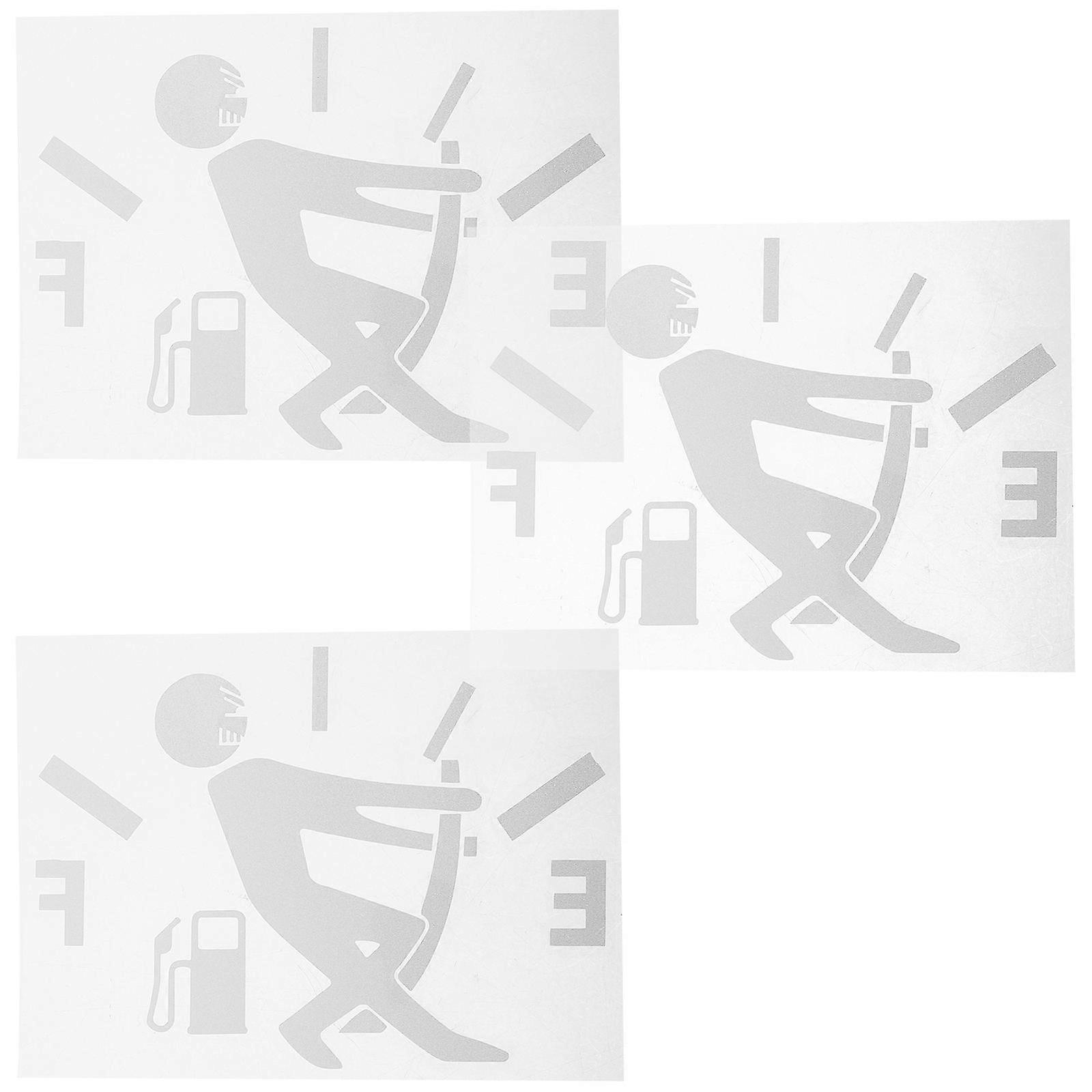 Automotive Sticker Fuel Tank Stickers for Car Use 3Pcs Reflective Decal Set