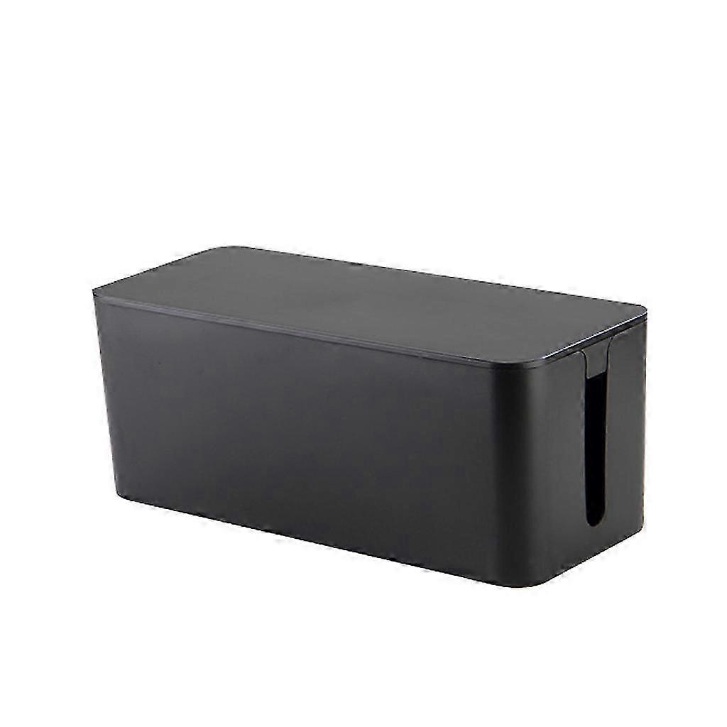Practical Cable Tidy Box for Home Dormitory Office Cord Protective for Case Anti Twist Power Cables Storage Organizer Bo  M Black