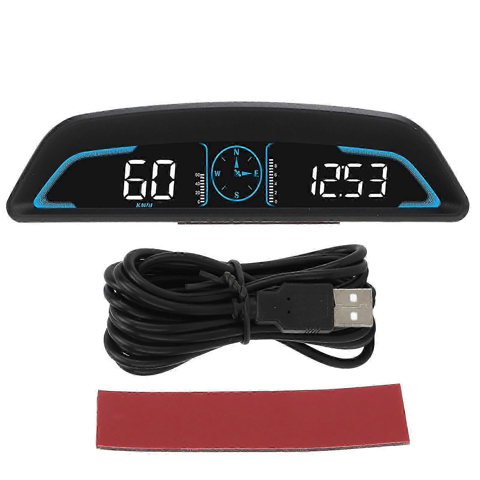 Universal Car HUD Display Digital GPS Speedometer with Speed Alarm Automatic Brightness Adjustment for Vehicle SZRH A-S