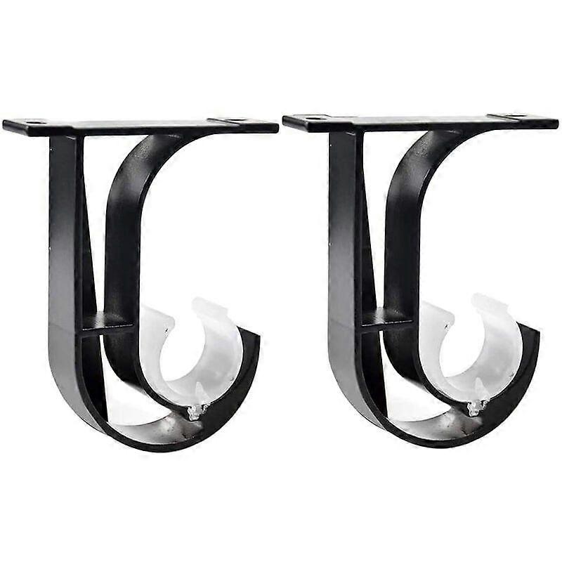 2 Black Bracket Ceiling Bracket Curtain Rod Holder Curtain Rod Bracket Ceiling