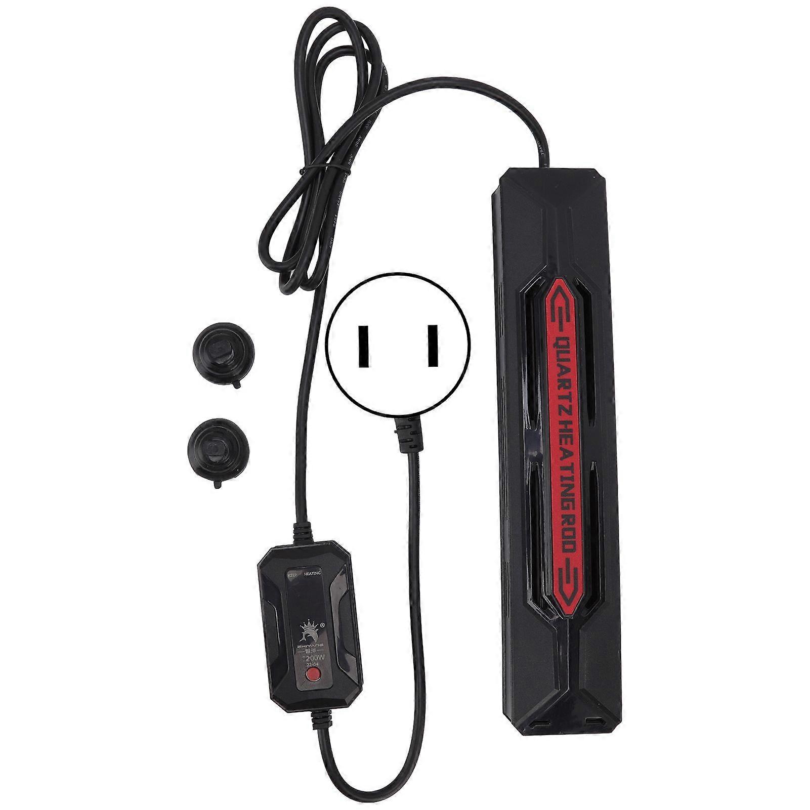 Aquarium Heater Quartz Glass Explosion Proof Energy Saving Constant Temp Fish Tank Heating Rod with LED Controller 1200W US Plug 110V