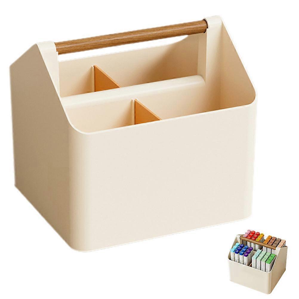 Beige Reusable Compartment Storage Box for Storage Sundries Holder