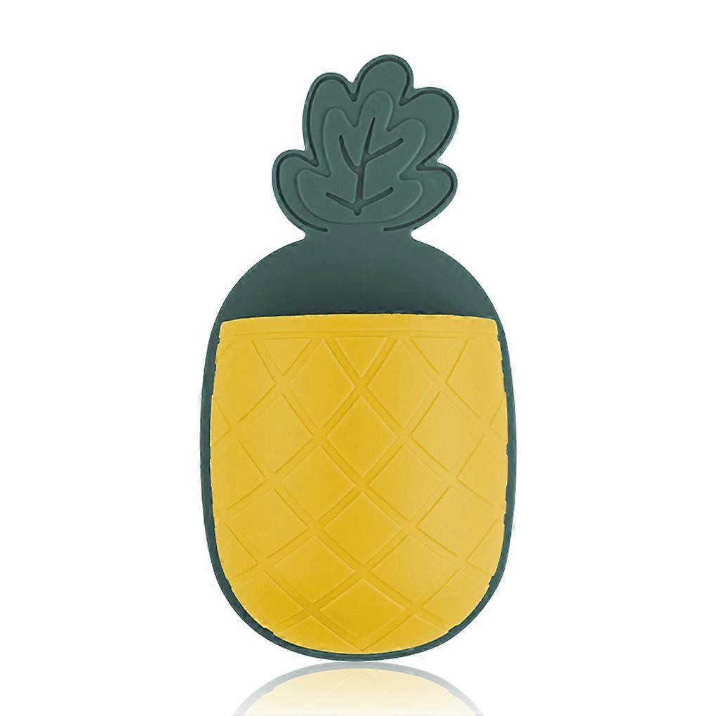 Pineapple Storage Rack Adorable Self-adhesive Shelf Bathroom Organizer Yellow