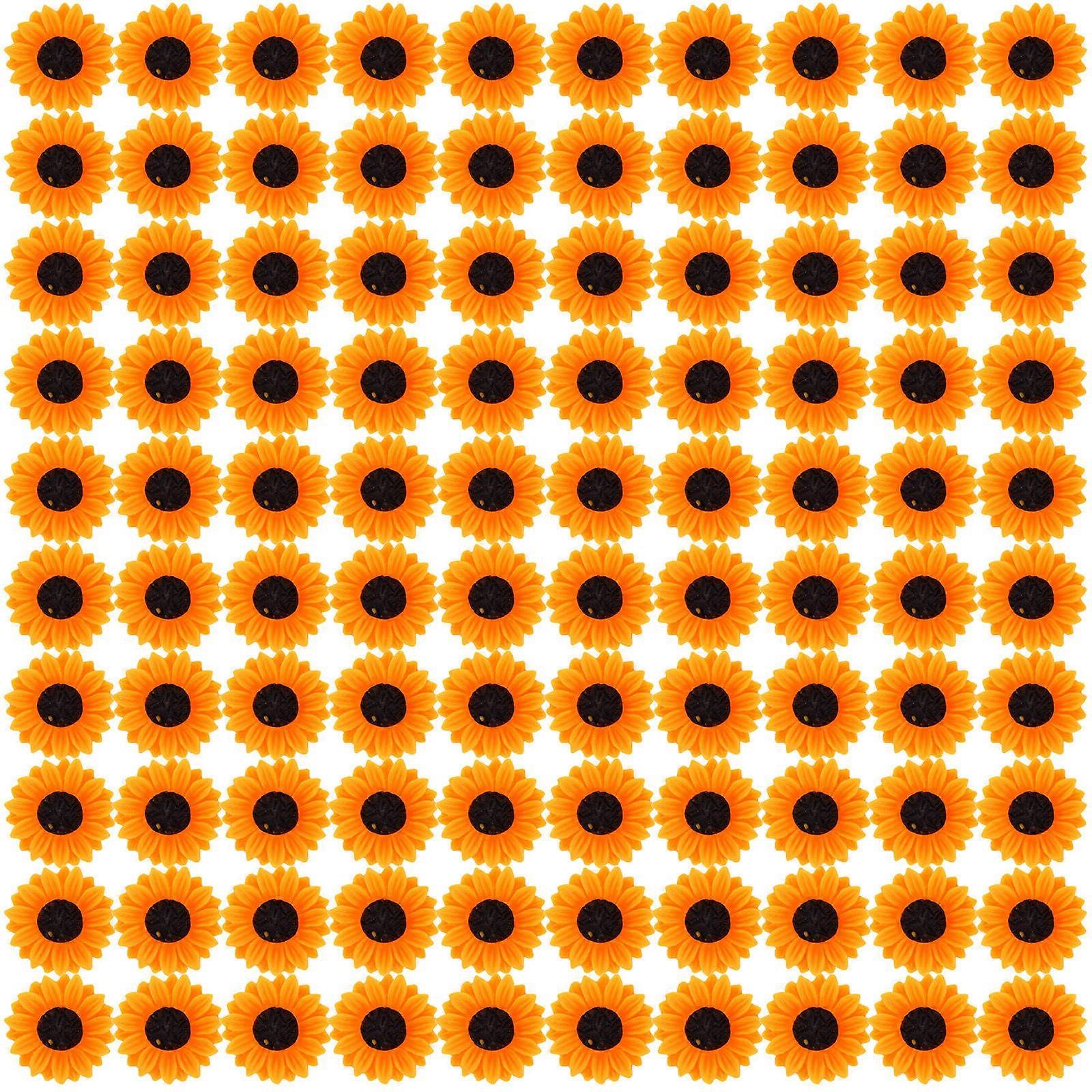 100Pcs Mini Resin Charms Flower Shape Flatback Design Ideal For DIY Art Crafts Accessories And Scrapbooking Projects