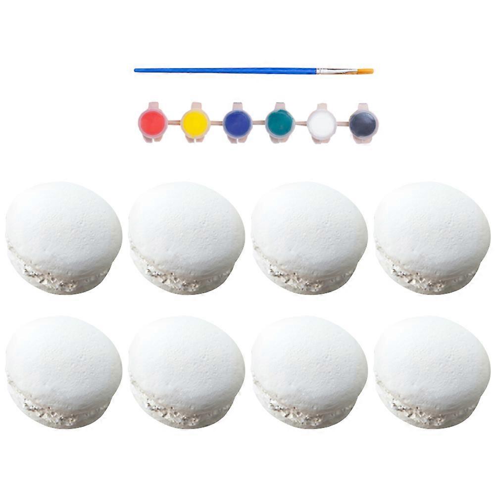 Kids Painting Macarons Gypsum Molds for Creative DIY 1Set