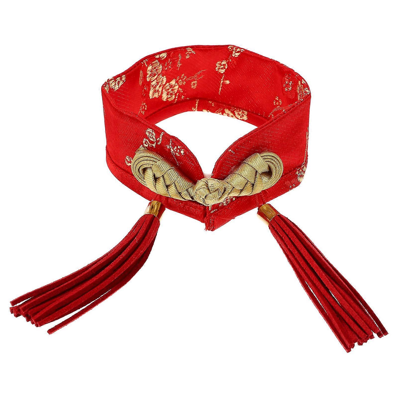 New Year Bow Tie Cat Collar for Festive Pet Decor Red Accessory