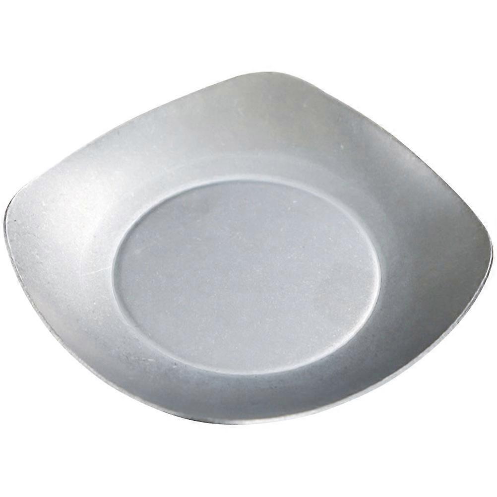 Silver Stainless Steel Sauce Dish for Dipping 1 Piece Home Seasoning Plate