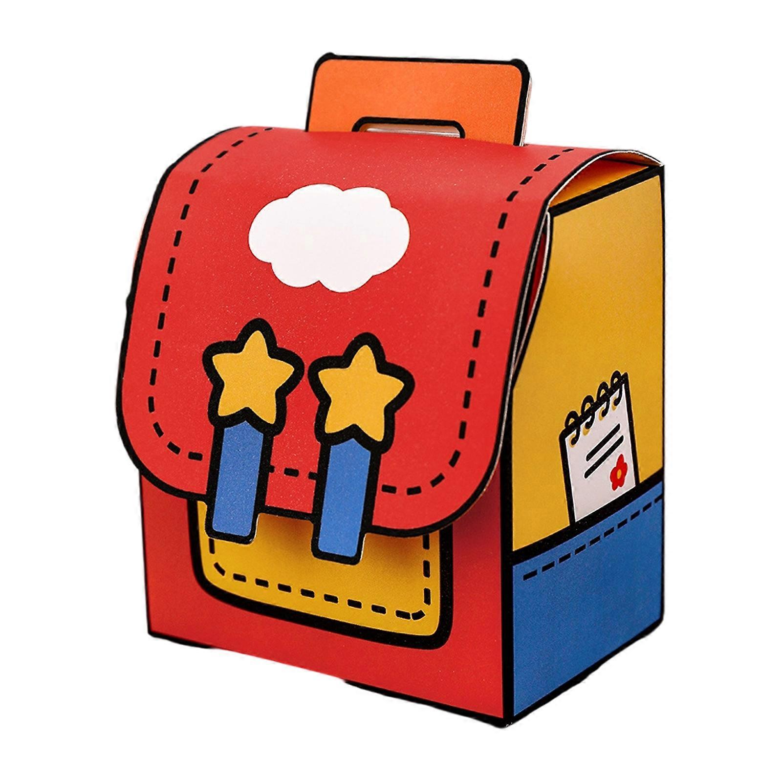 Backpack, Handheld Gift Box, Paper Bag, Gift Storage Box  Red