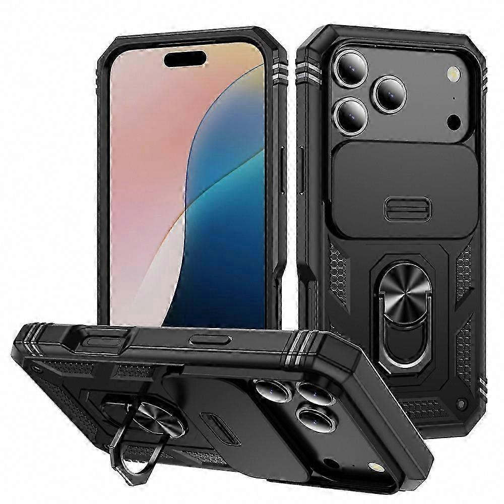 17 Pro Max Case with Slide Camshield & Kickstand, TPU + PC Protective Cover