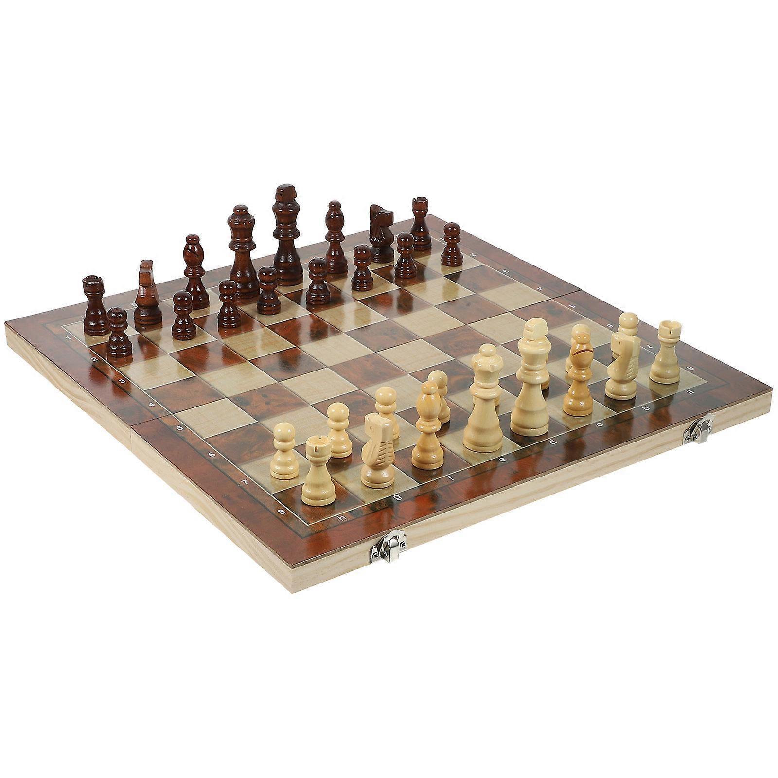 International Chess Game Chess Board for Playing Wood 3 in 1Set