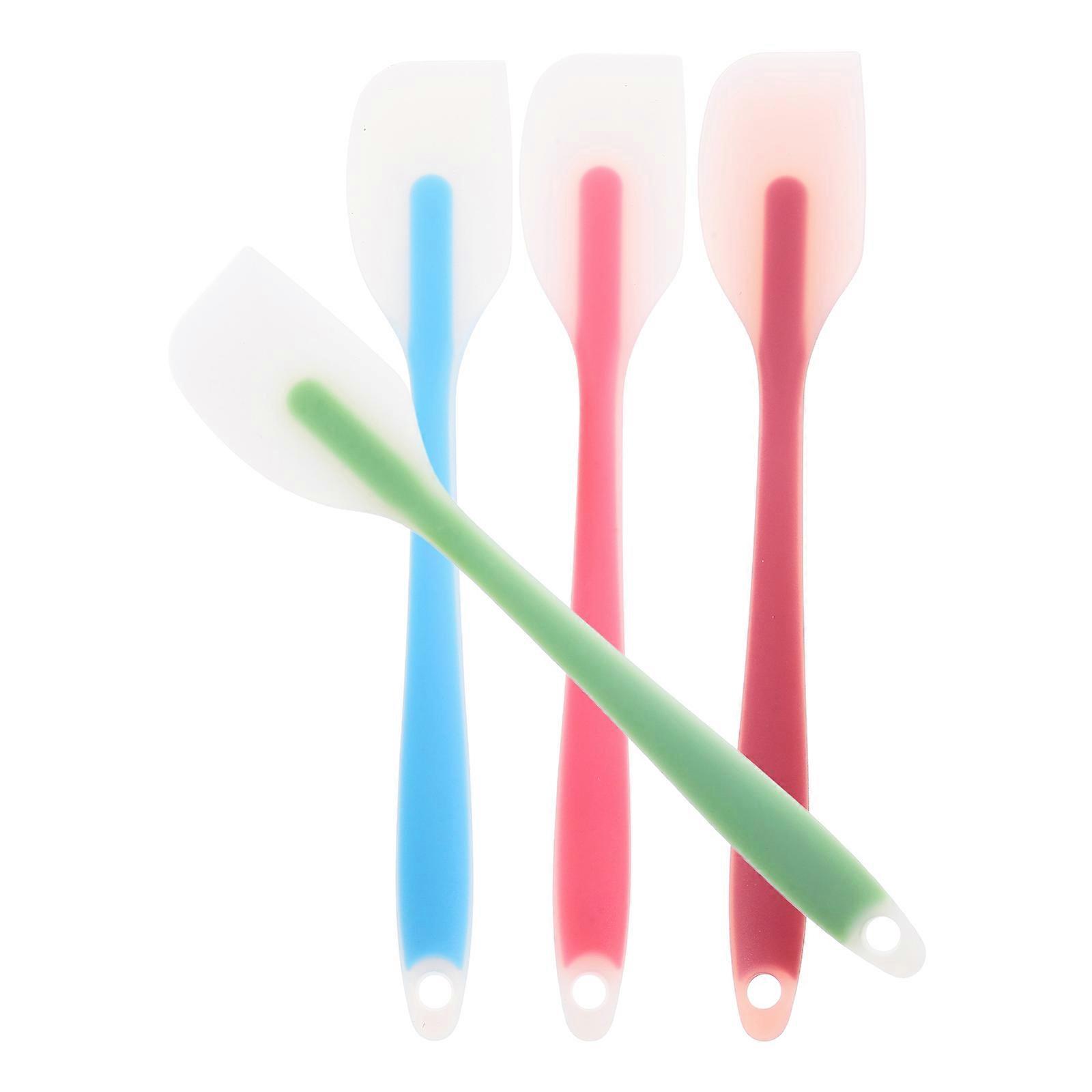 Silicone Scraping Spatula for Mixing Kitchen Use 4Pcs Assorted Colors