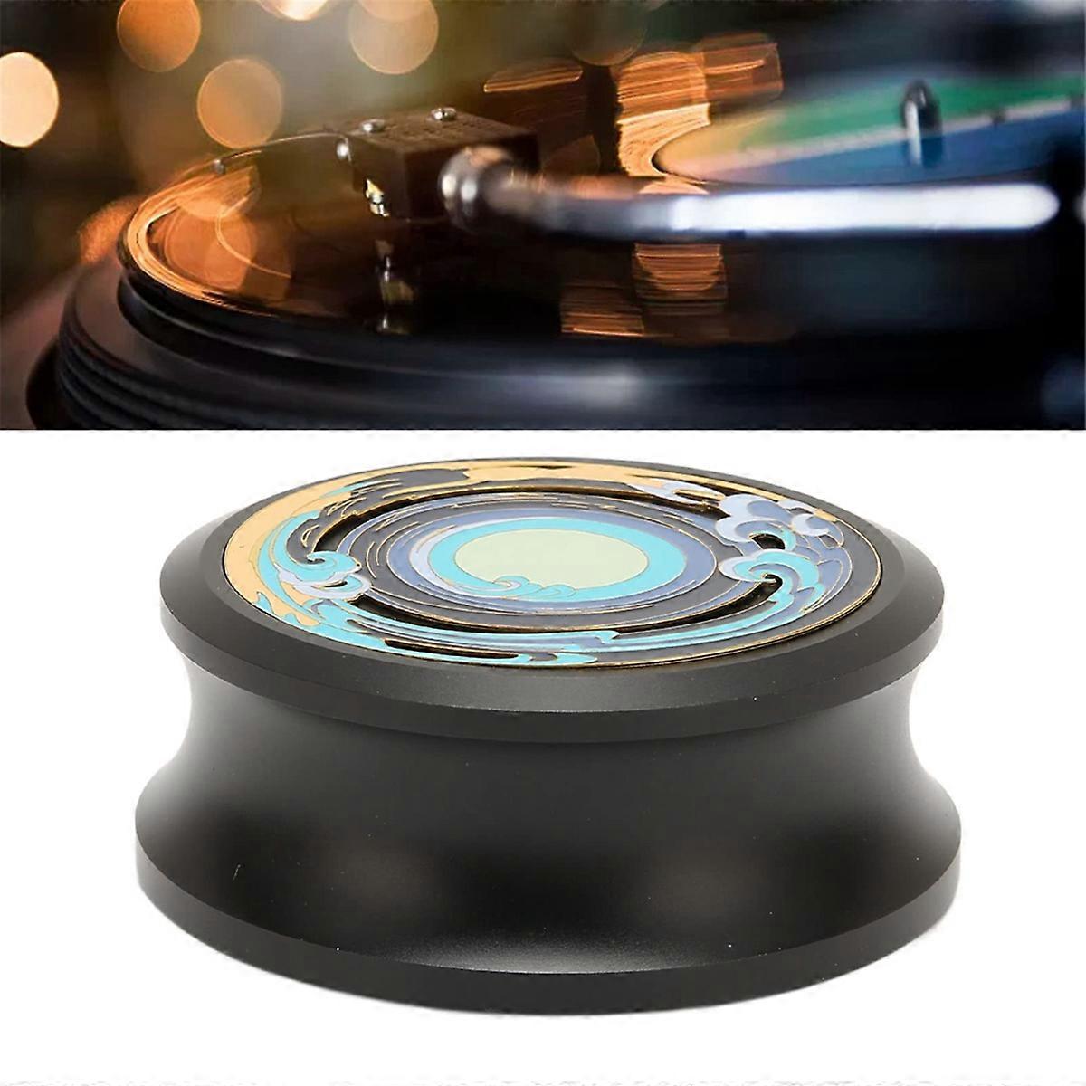 LP Record Weight Record Clamp Turntable Disc Stabilizer, Black