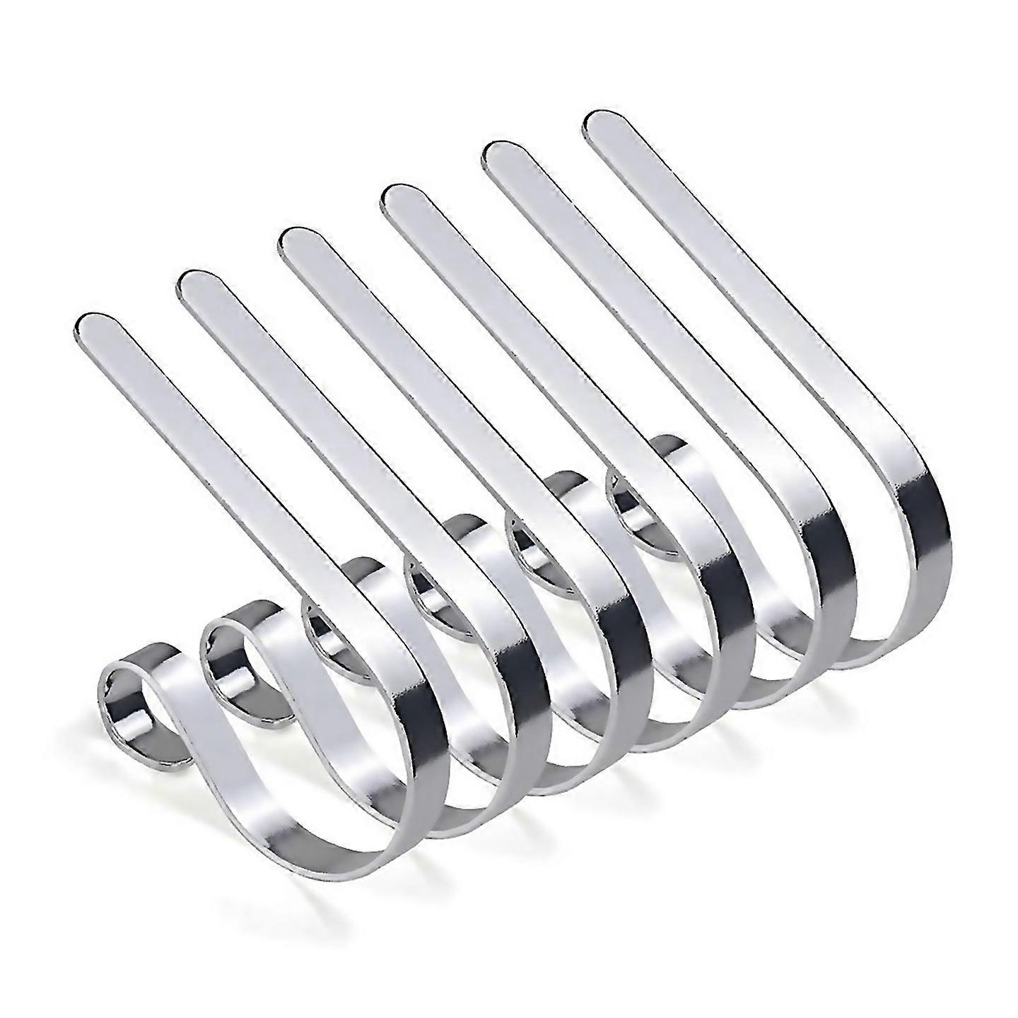Für 6 Stück Weihnachtsstrumpfhalter für Set Silber